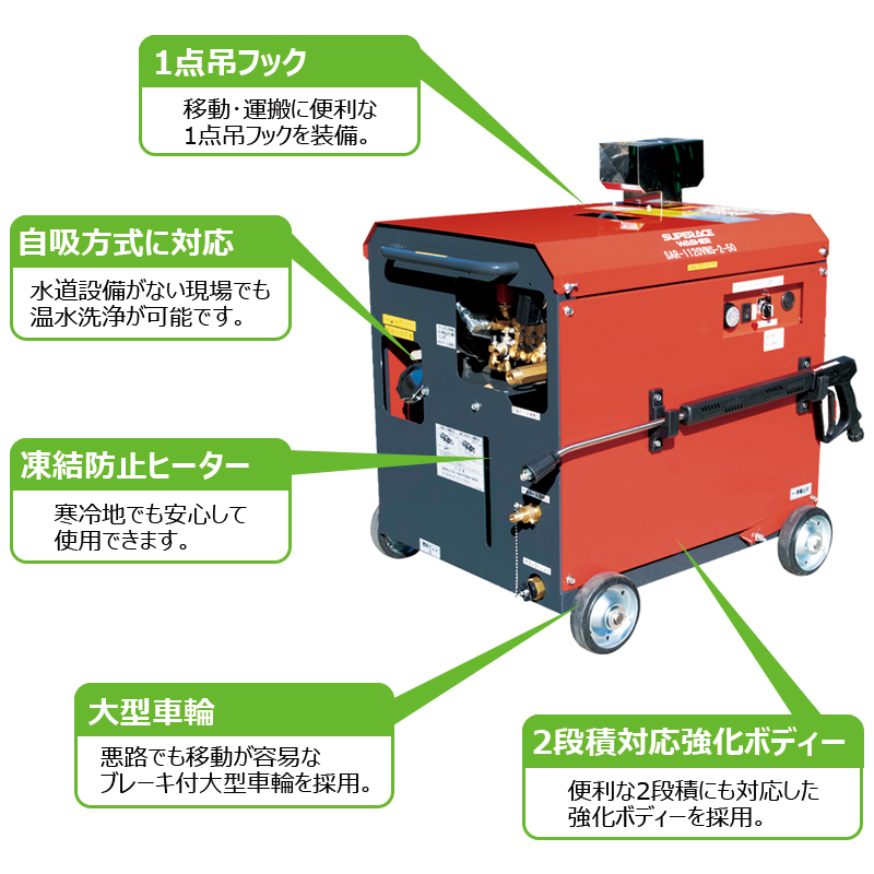 200V 200K軽量スチーム兼用温水クリーナー(50/60Hz) レンタル新製品情報
